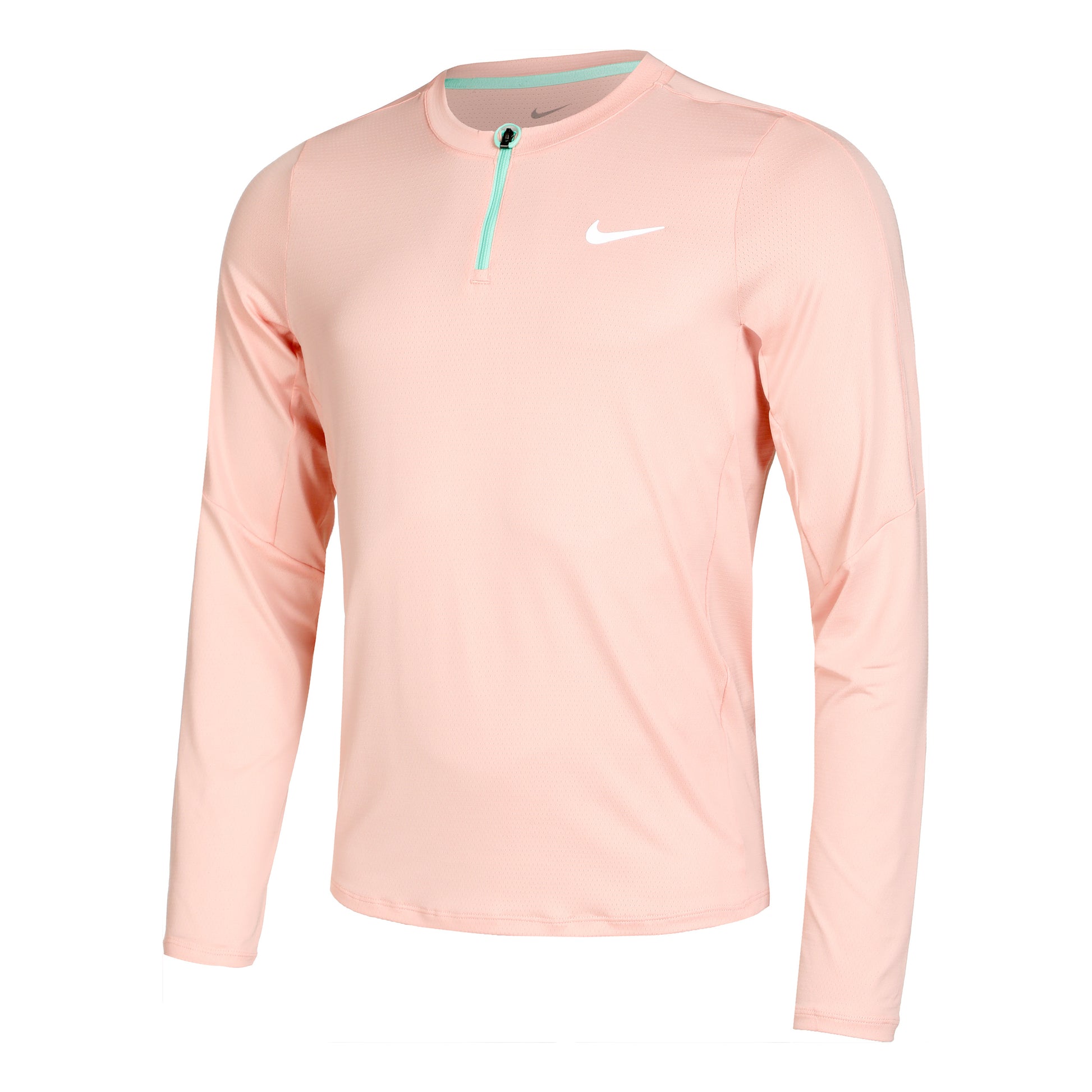 Nike Court Dri-Fit Half-Zip Longsleeve Herren - apricot, grün
