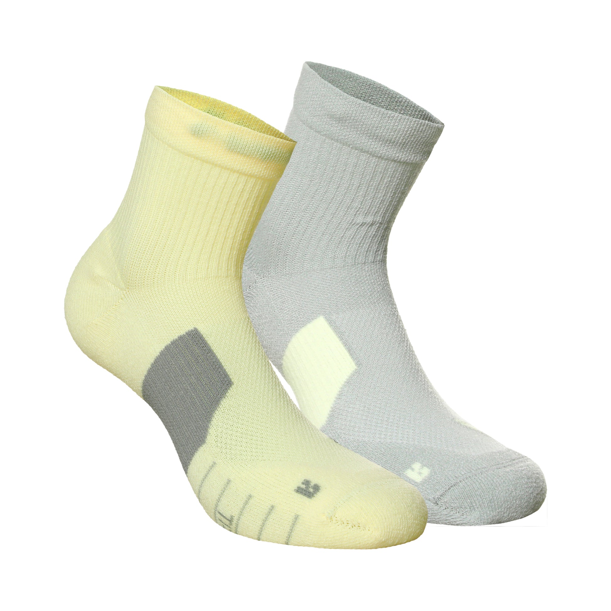 Nike Dri-Fit Multiplier No-Show Socks Running socks 2 Pack Unisex - grey, yellow