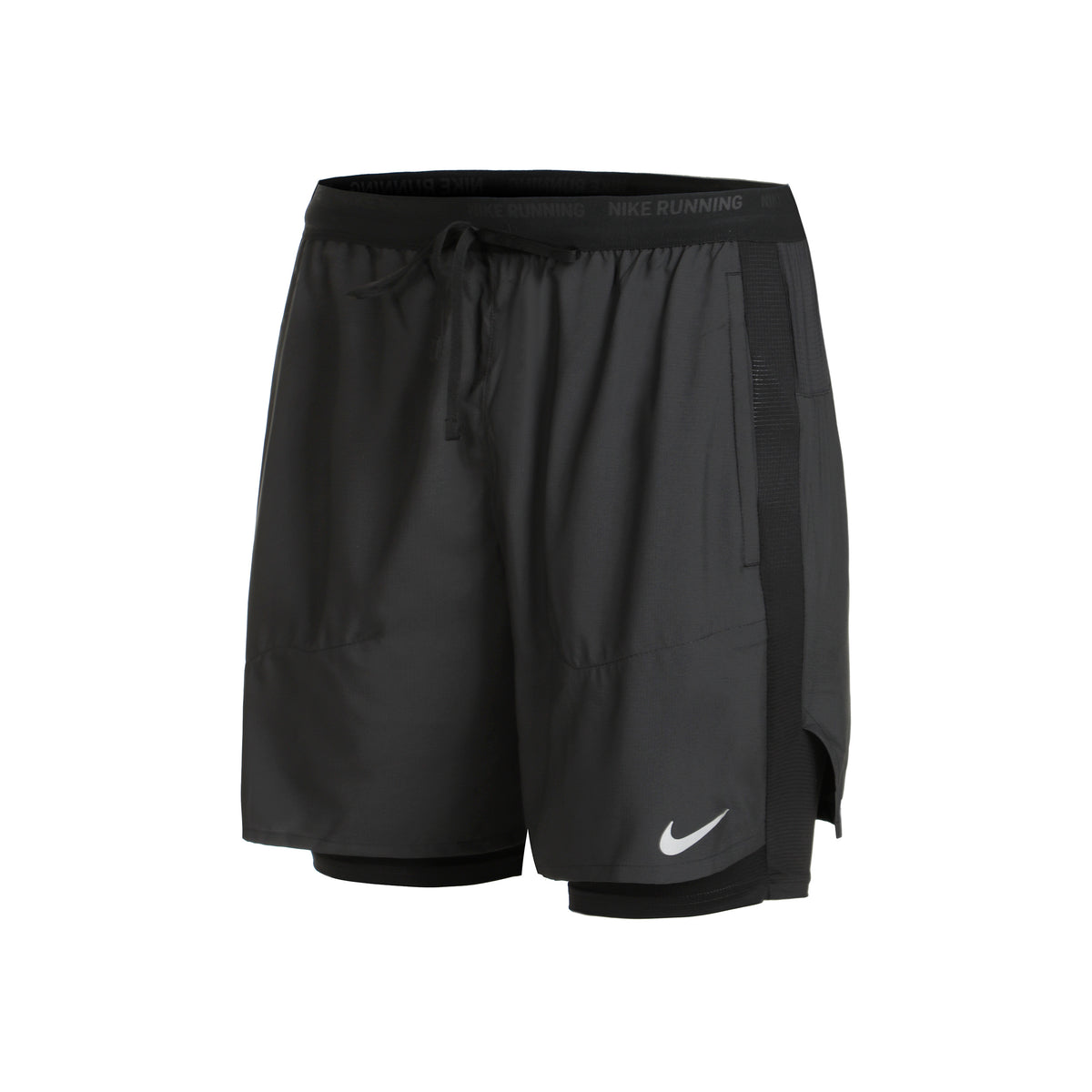 Nike Dri-Fit Stride Hybrid 5in 2in1 Running Shorts Men-Black,Grey