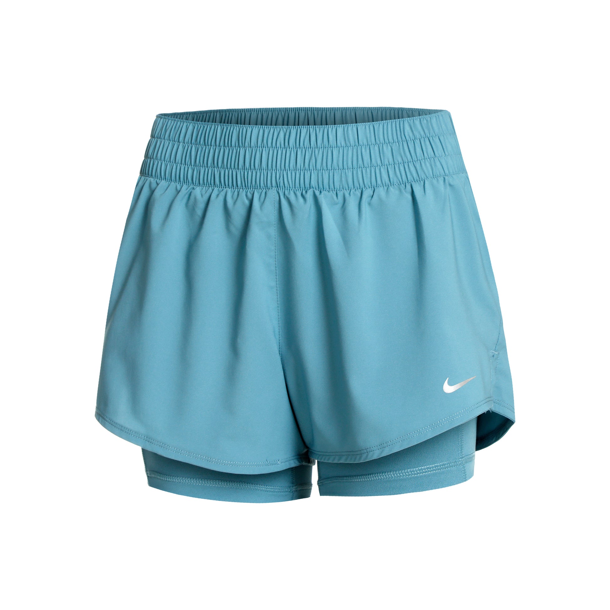 Nike Dri-Fit One Mid Rise 2in1 3in Shorts Damen - petrol,