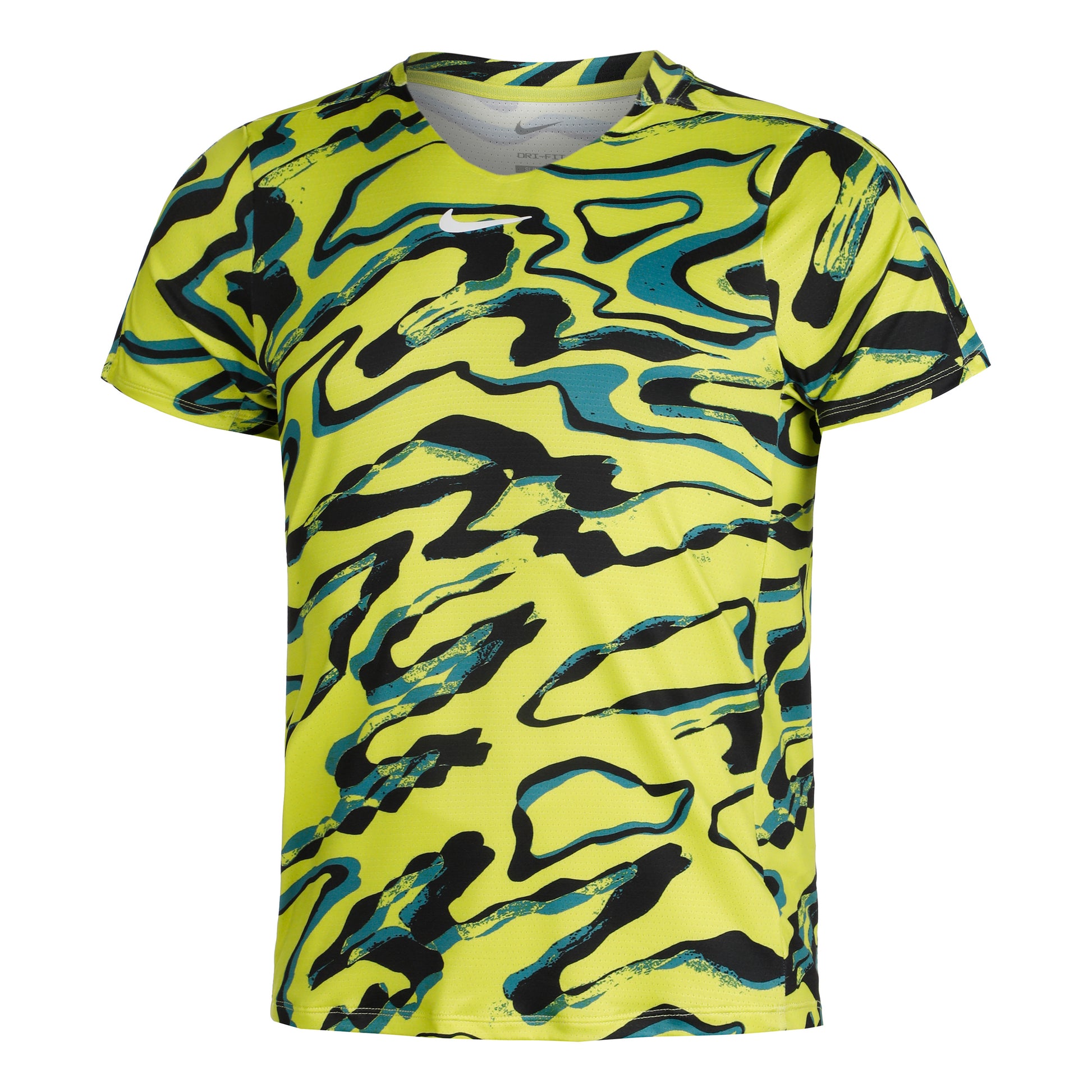 Nike Dri-Fit Court Print T-Shirt Men - lime, multicoloured