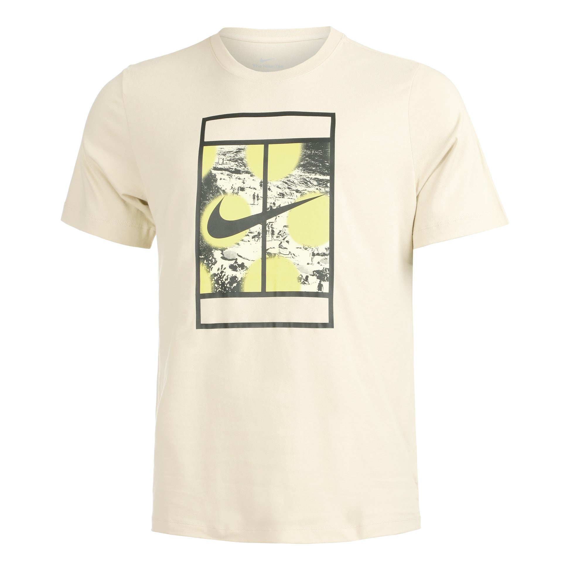 Nike Court Heritage RG T-Shirt Herren - beige, mehrfarbig