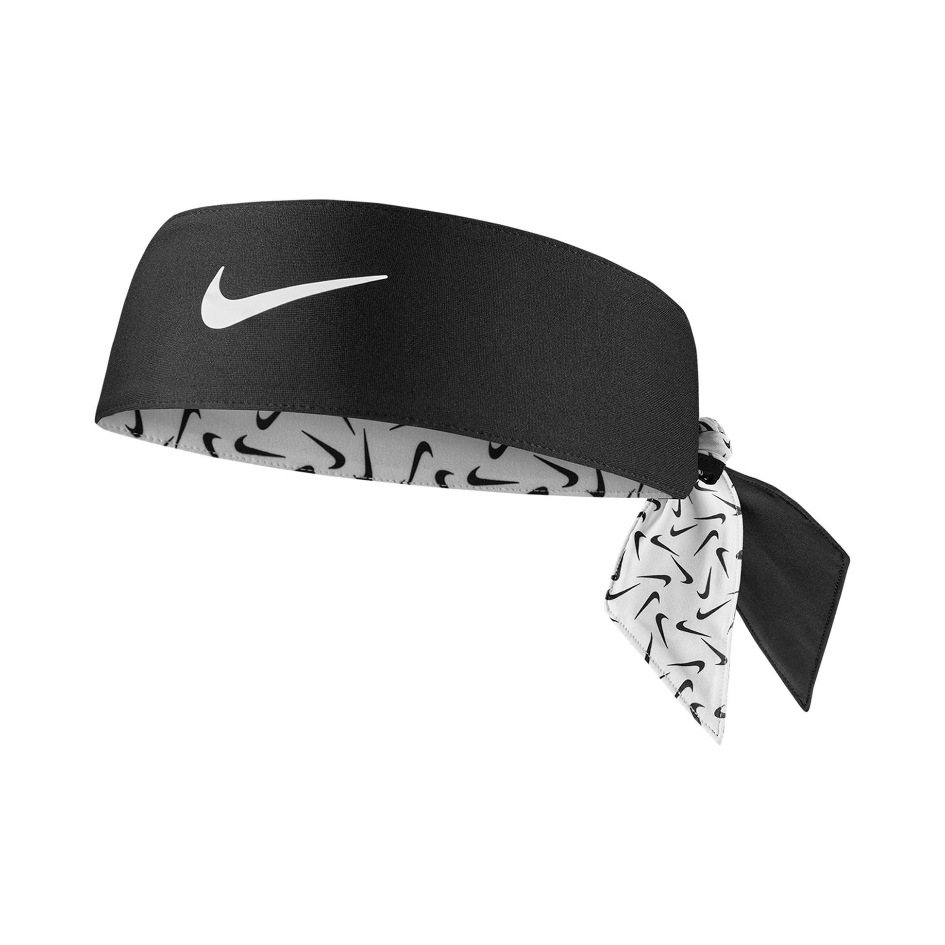 Nike Dri-Fit Head Tie 3.0 Reversible Printed Bandana Unisex - white, black