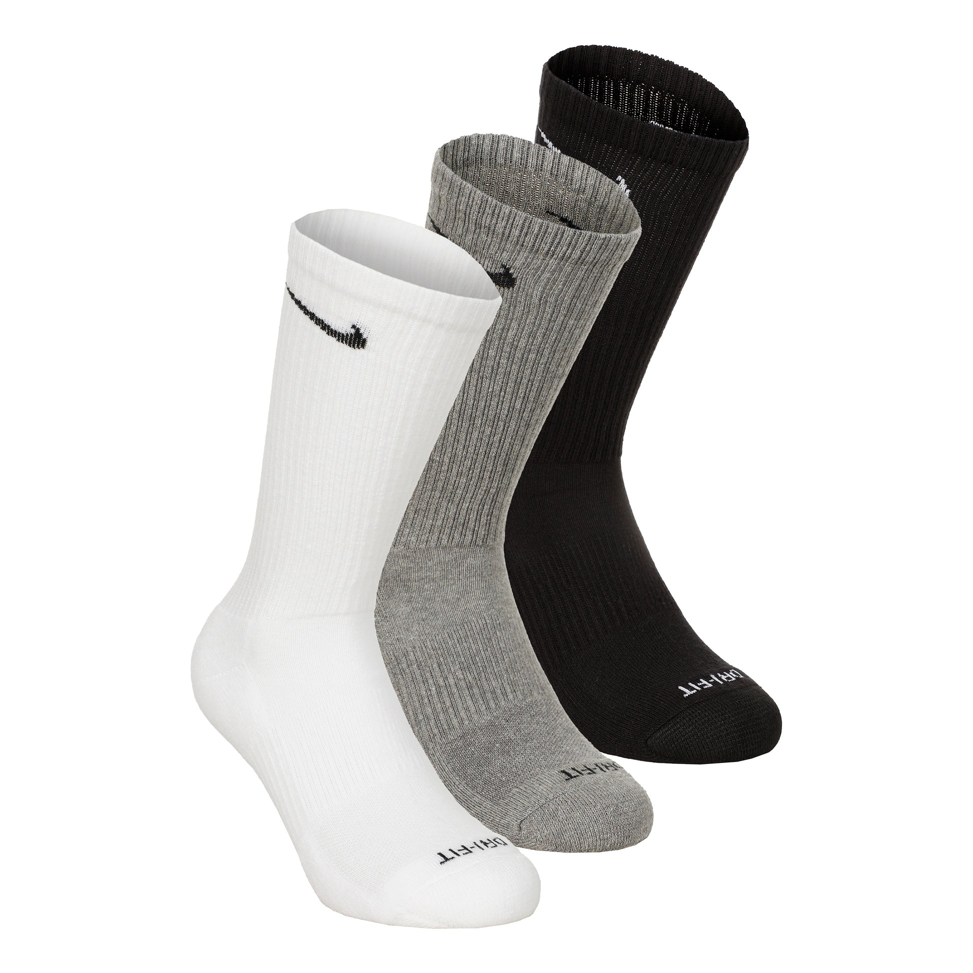 Nike Everyday Plus Cushioned Tennis Socks 3 Pack Unisex - white, grey