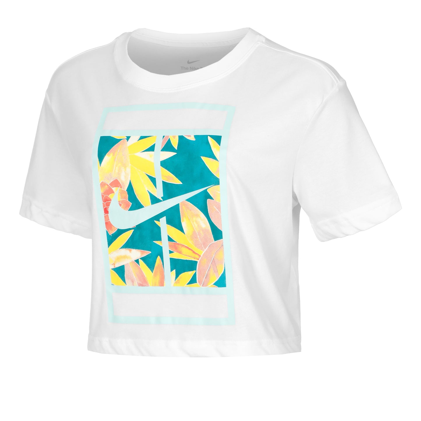 Nike Dri-Fit Slam Crop T-Shirt Damen - weiß, mehrfarbig