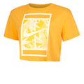 Dri-Fit Slam Crop T-Shirt Damen - gelb, weiß