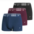 Everyday Stretch Trunk Boxer Short 3er Pack Herren - dunkelblau, dunkelrot