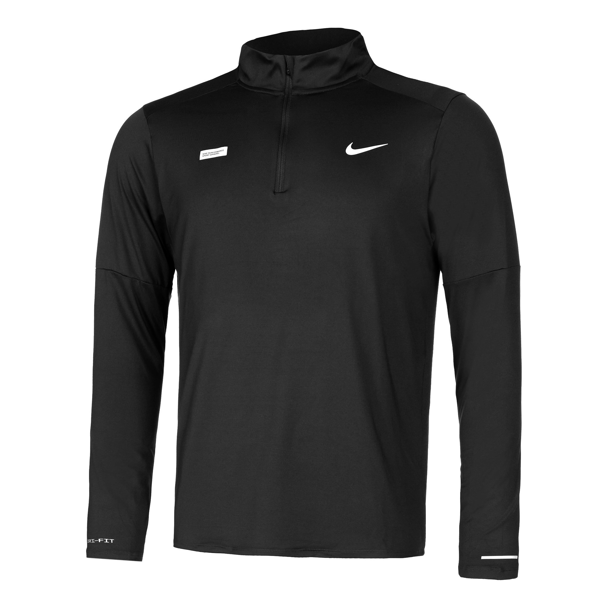 Nike Dri-Fit Dri-FIT Element Flash Half-Zip Laufshirt Herren-Schwarz,Silber