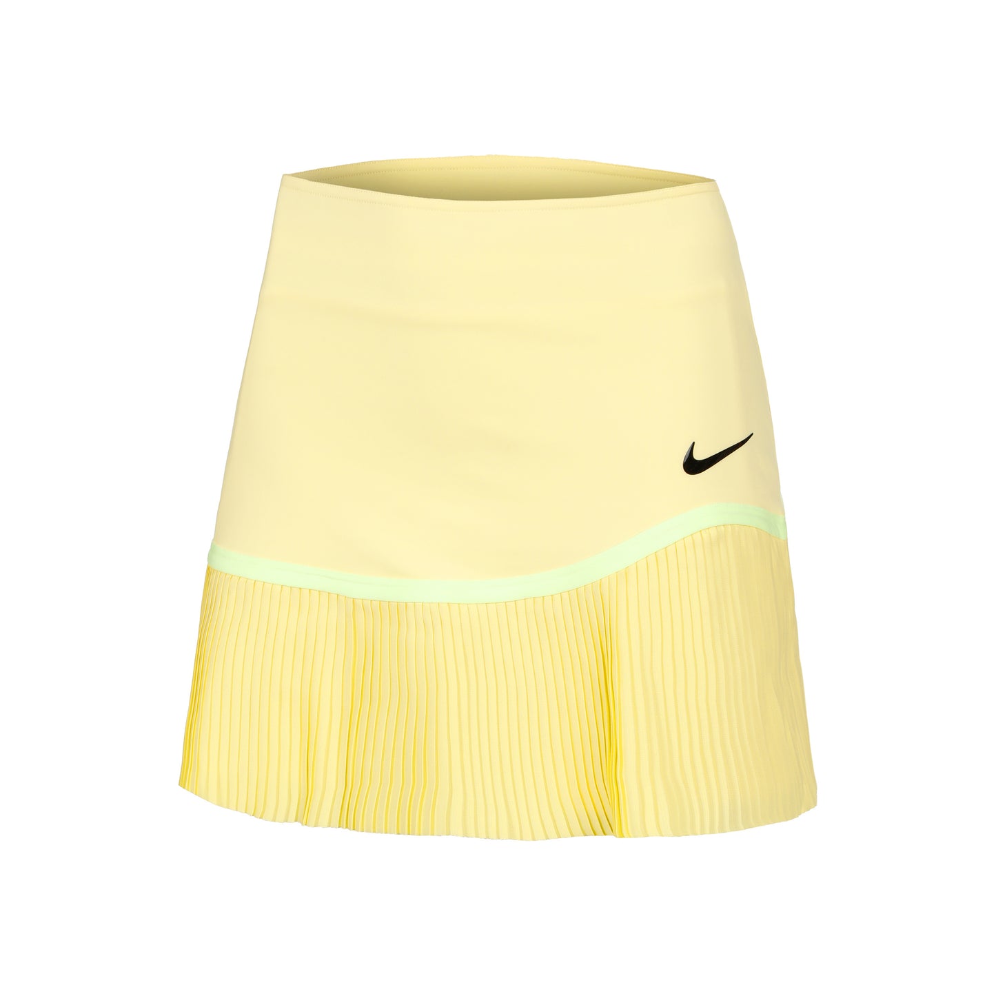 Nike Dri-Fit Advantage Pleated Rock Damen - zitronengelb,