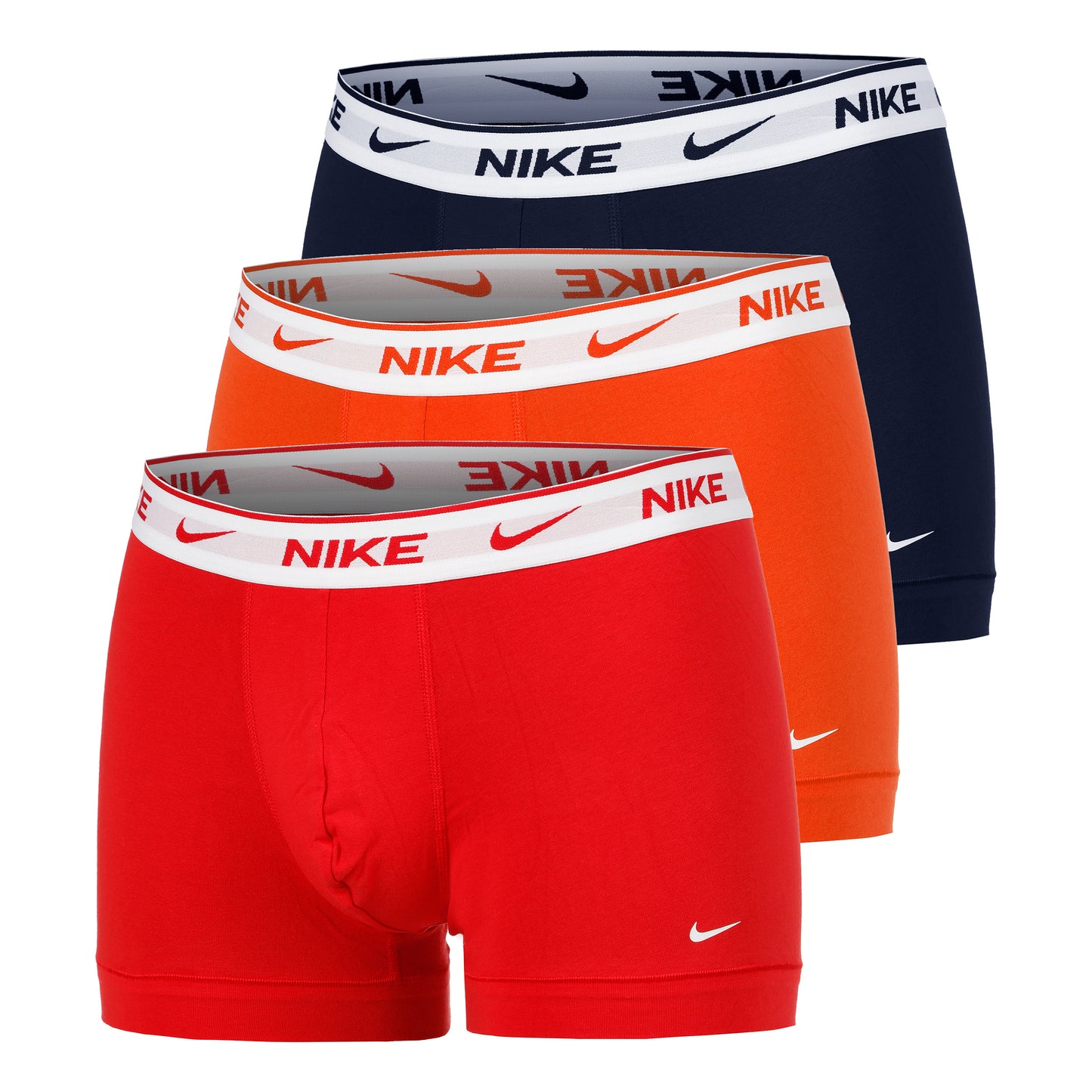 Nike Everyday Stretch Trunk Boxer shorts 3 Pack Men - red, orange
