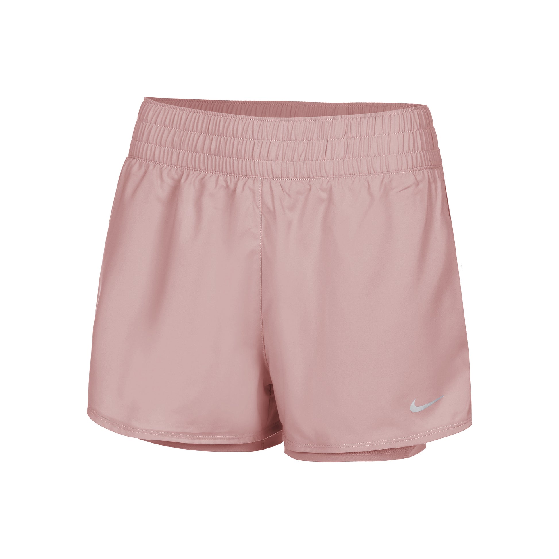 Nike Dri-Fit One Mid Rise 2in1 3in Shorts Damen - altrosa,