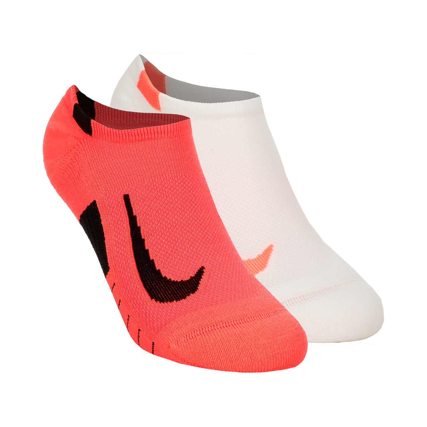 Nike Dri-Fit Multiplier No-Show Socks Running socks 2 Pack Unisex - red, cream