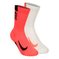 Dri-Fit Multiplier Crew Sportsocken 2er Pack Unisex - creme, koralle