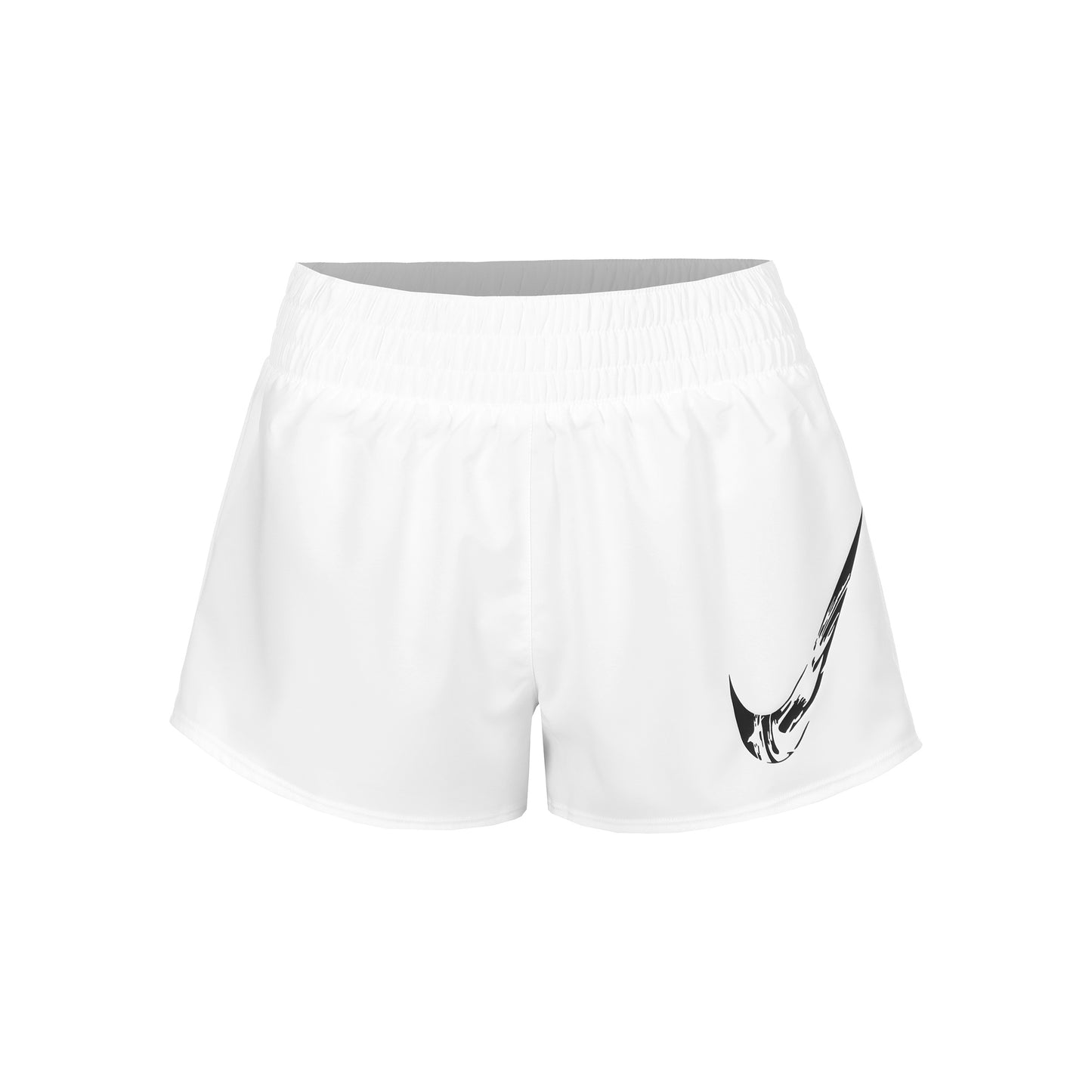Nike Dri-Fit One Swoosh Laufshorts Damen-Weiß