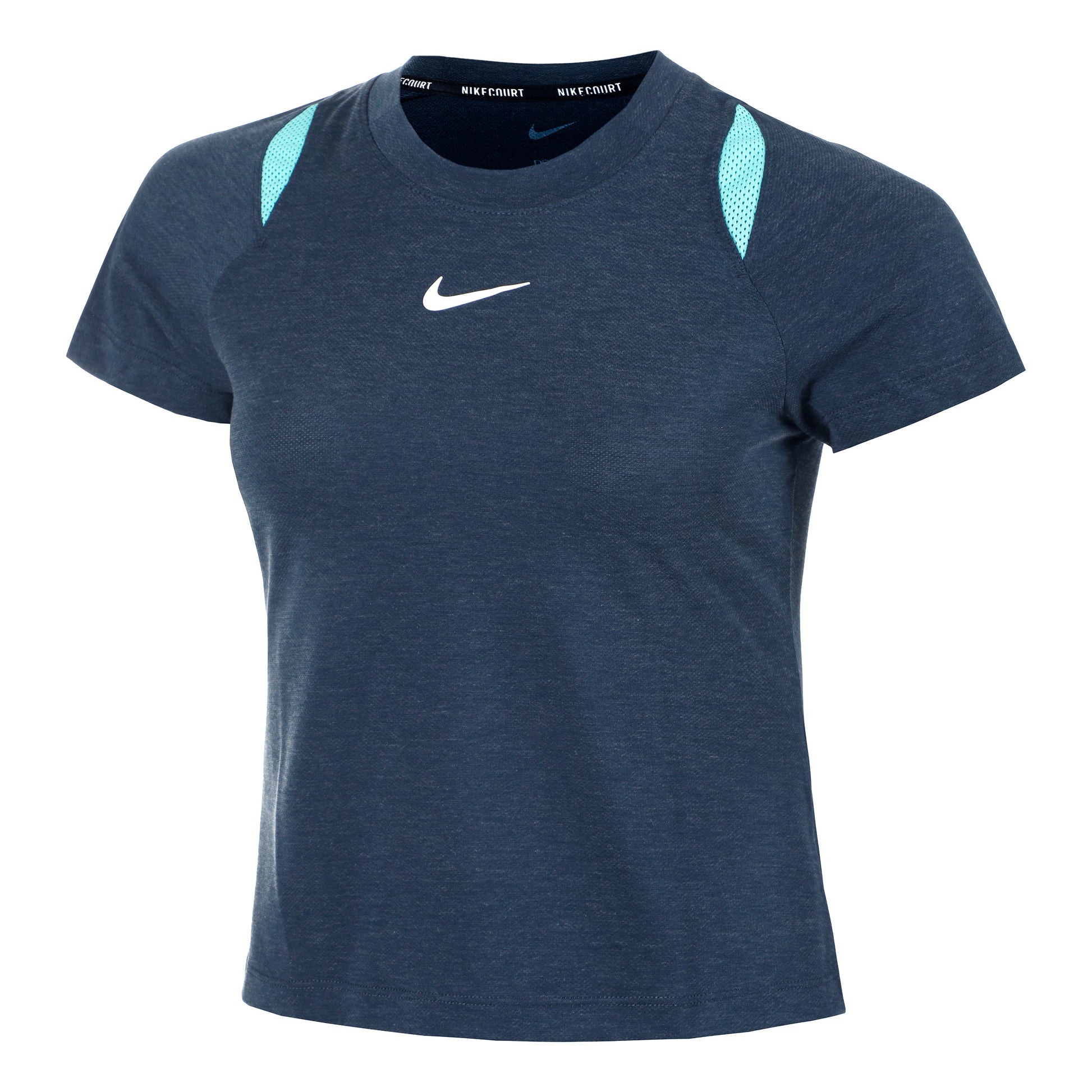 Nike Court Dri-Fit Advantage T-Shirt Damen - dunkelblau, türkis