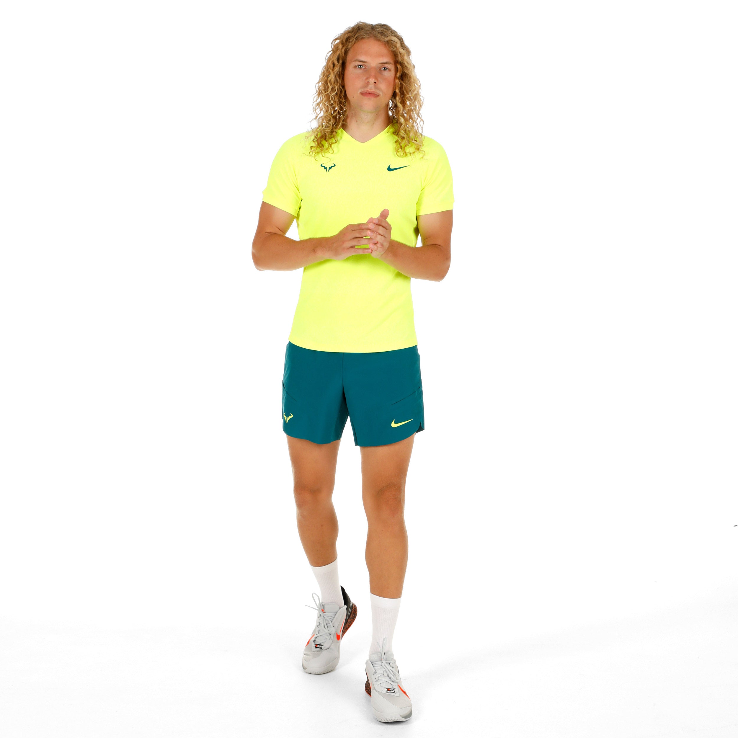Rafa Court Dri-Fit Advantage T-Shirt Men - neon yellow, | Tennis-Point