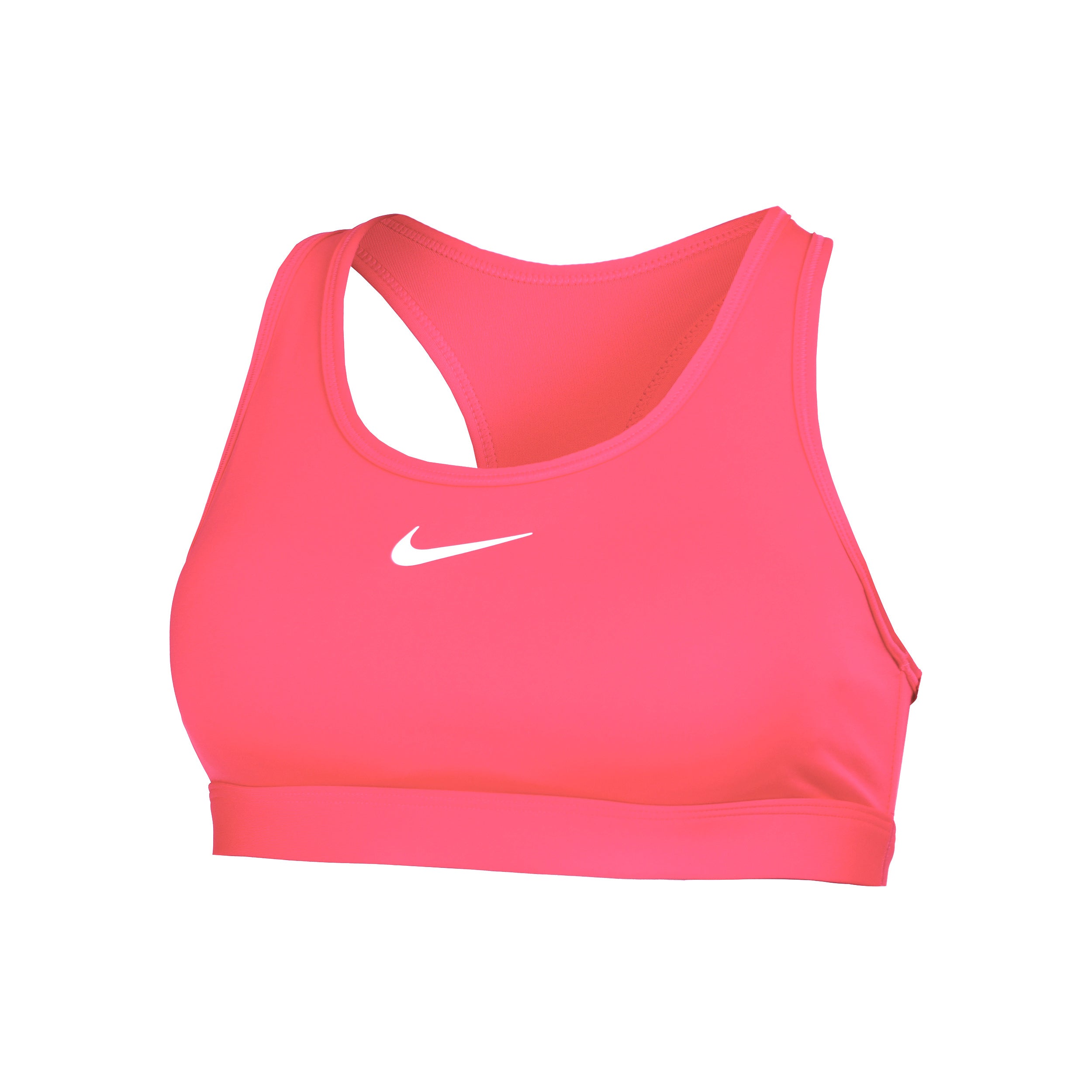 Nike Swoosh MED Support Bra Sport-BH Damen-Pink,Weiß