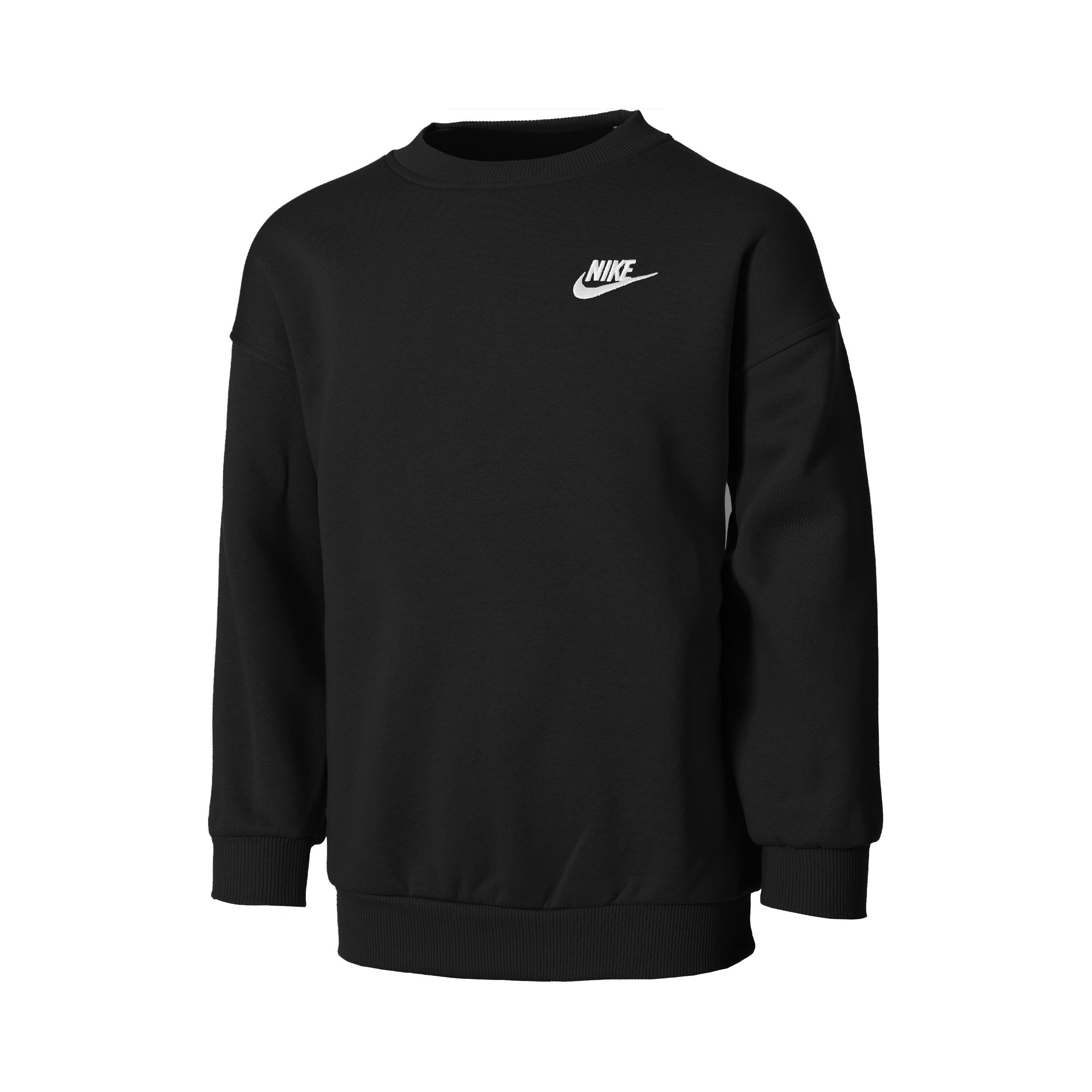 Nike Club Fleece Oversized Crew Sweatshirt Mädchen-Schwarz