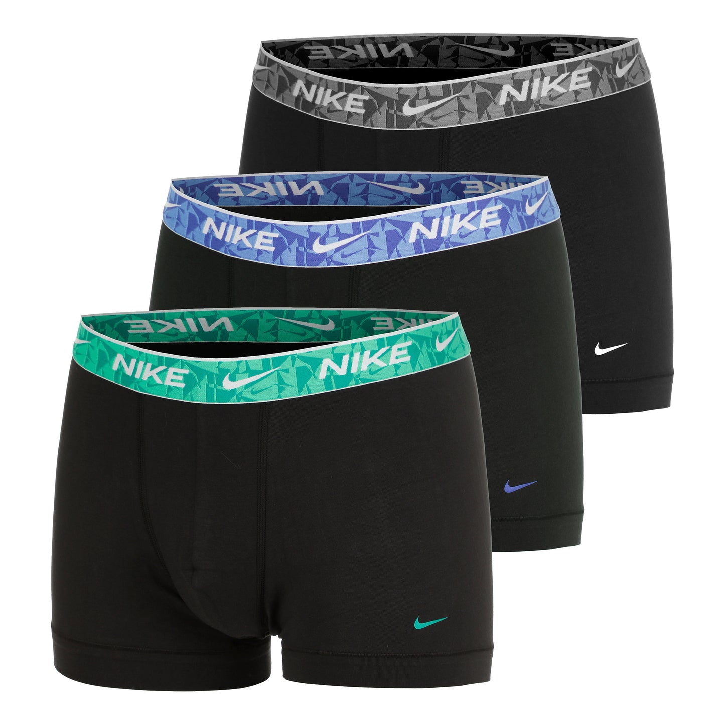 Nike Everyday Stretch Trunk Boxer shorts 3 Pack Men - black, green