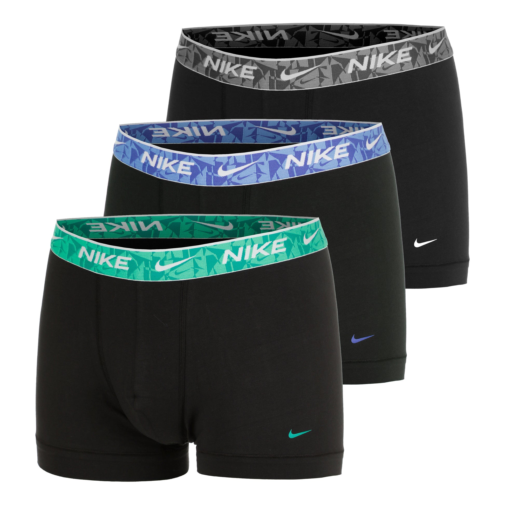 Nike Everyday Stretch Trunk Boxer shorts 3 Pack Men - black, green