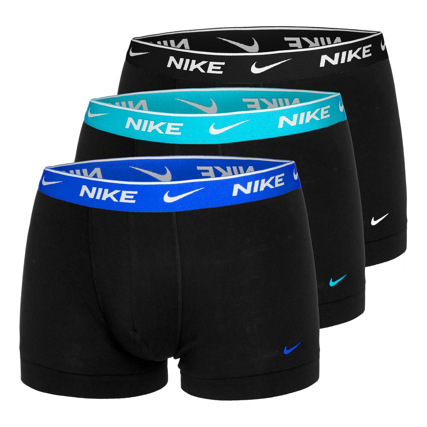 Nike Everyday Stretch Trunk Boxer Short 3er Pack Herren - schwarz, türkis