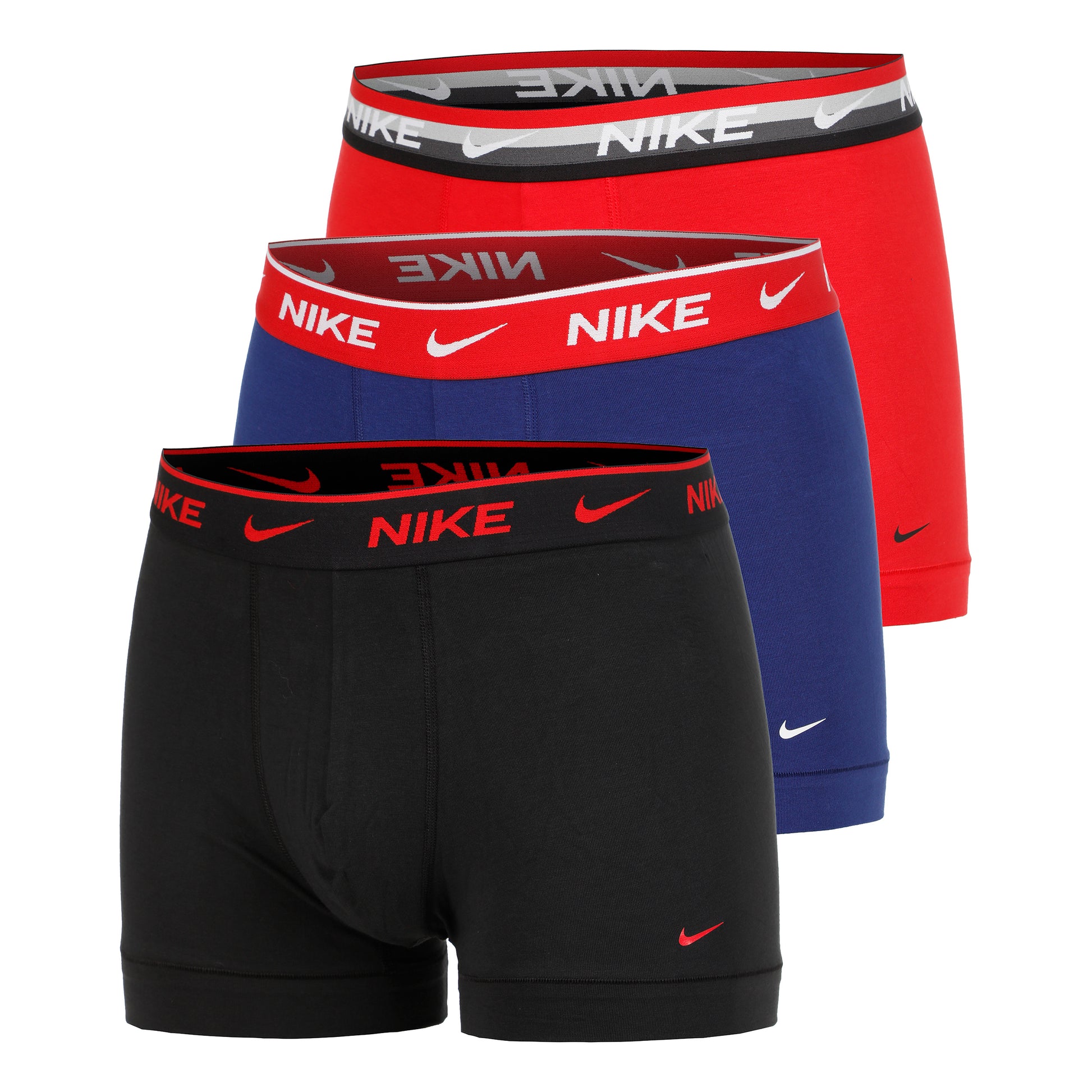 Nike Everyday Stretch Trunk Boxer Short 3er Pack Herren - schwarz, hellrot