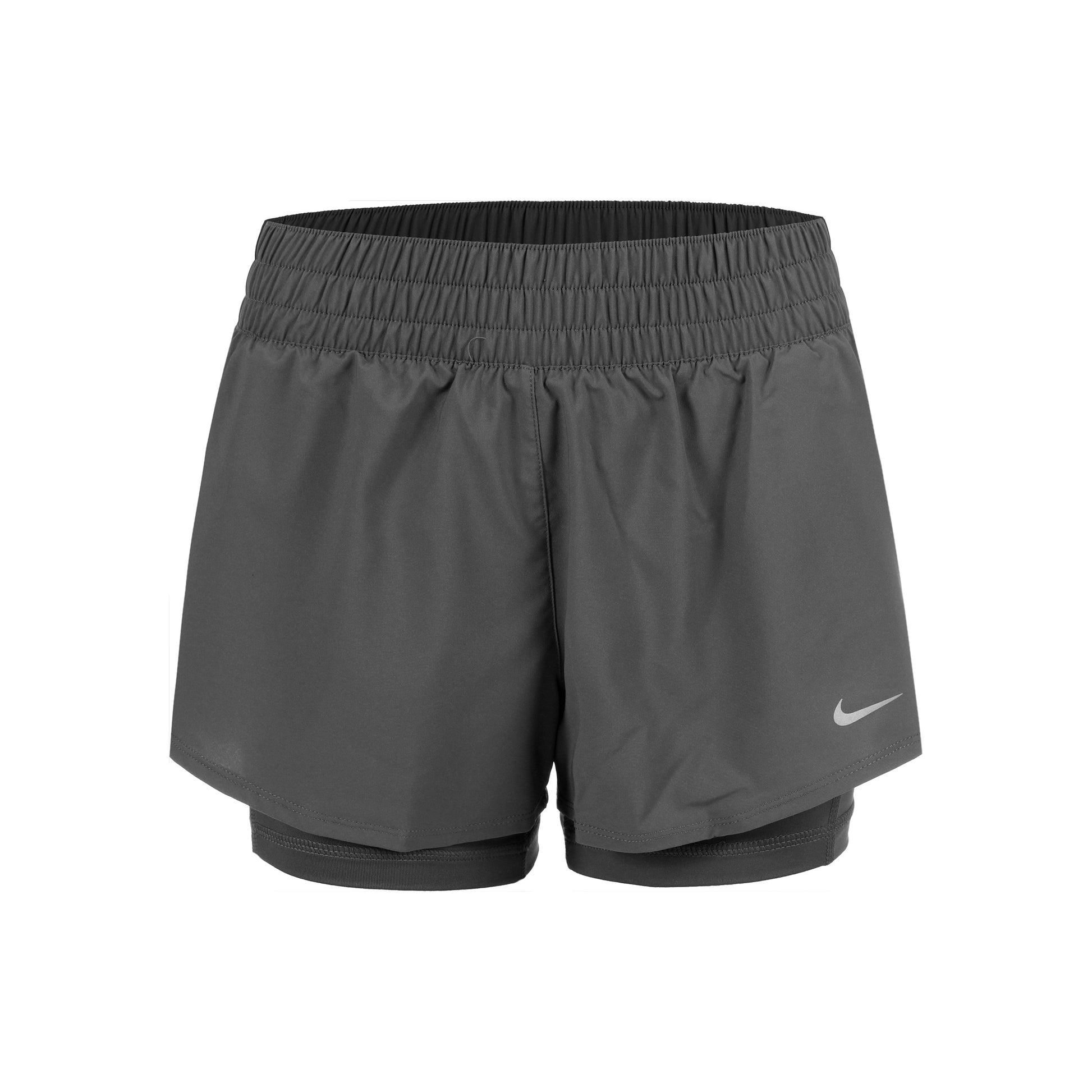 Nike Dri-Fit One Mid Rise 2in1 3in Shorts Damen - grau, schwarz