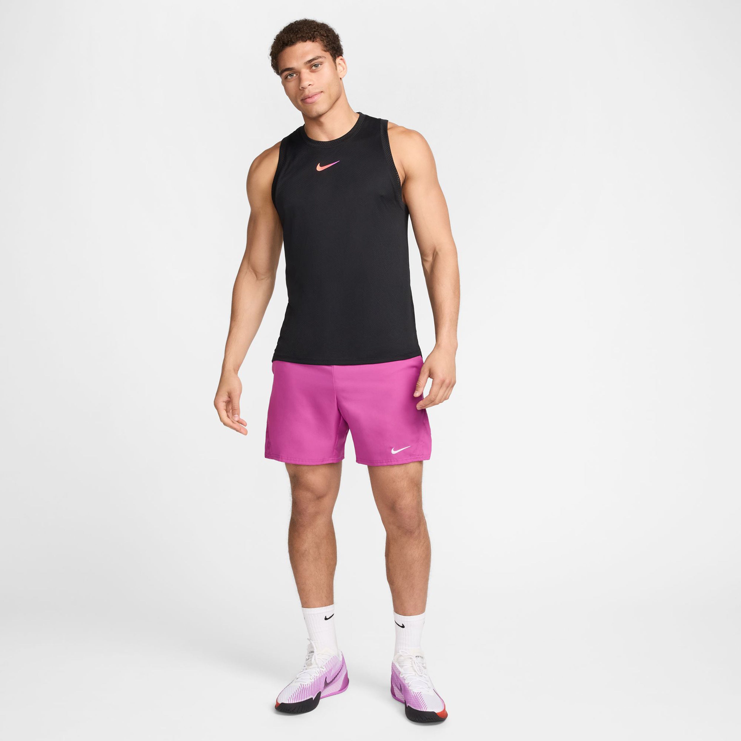 【新品未使用】On Court Tank men's M BLACK PINK Dri-Fit Slam Alcaraz NY Tank top Men - black, | Tennis-Point