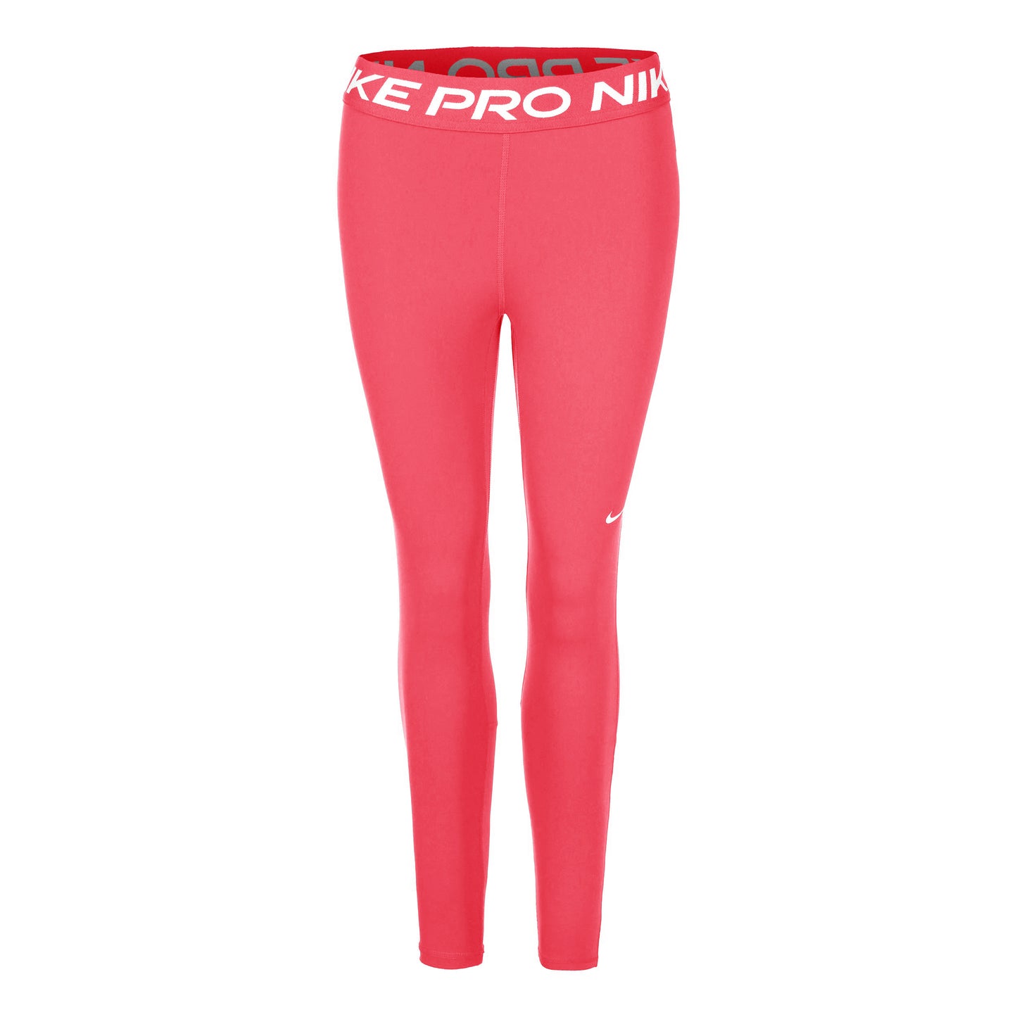Nike Mid-Rise Mesh-Paneled Tight Women-Lightred,White