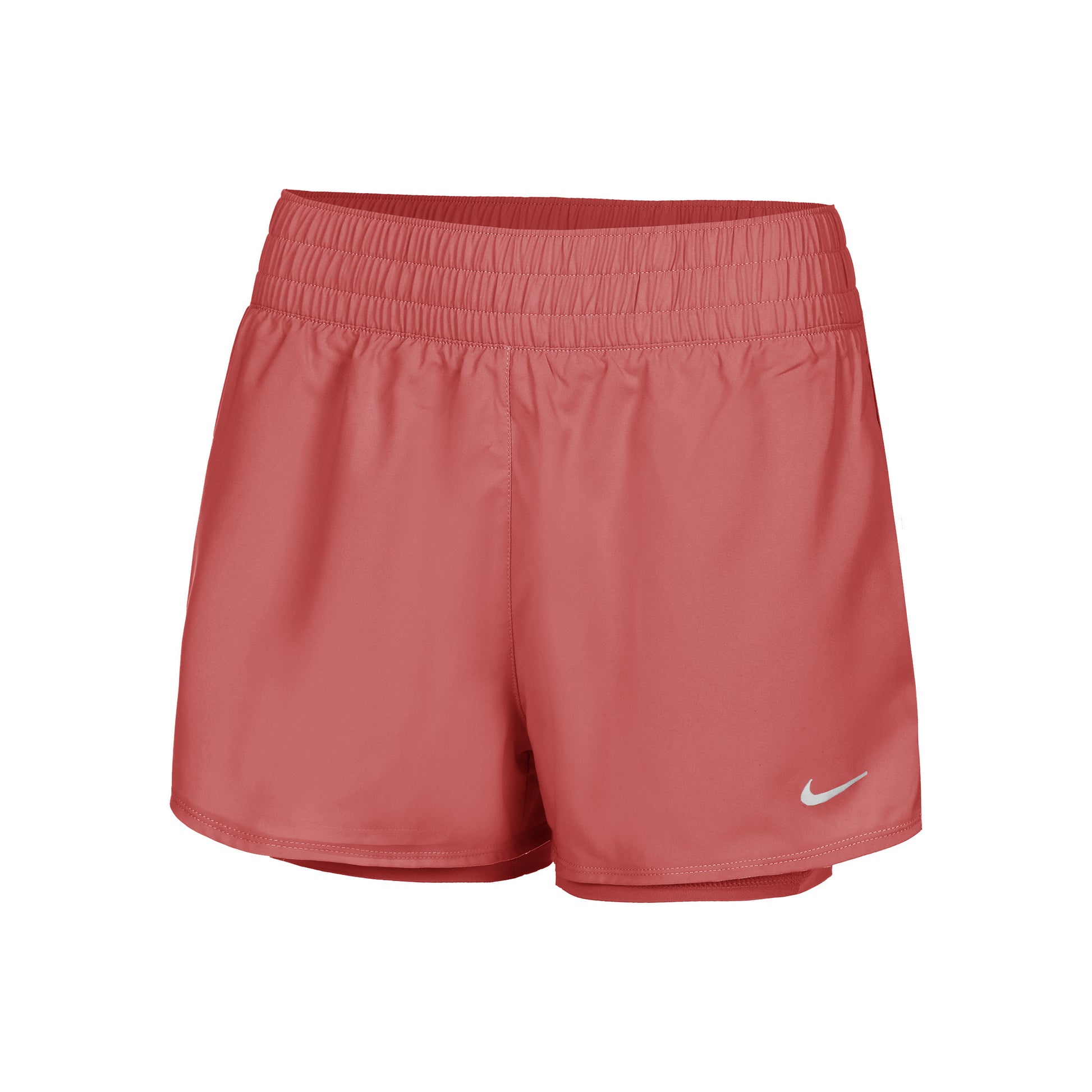 Nike Dri-Fit One Mid Rise 2in1 3in Shorts Damen - pink, silber
