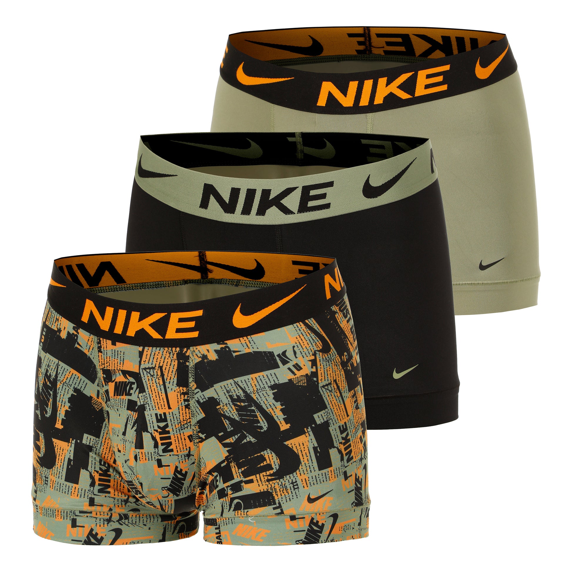 Nike Essential Micro Boxer Short 3er Pack Herren - oliv, schwarz