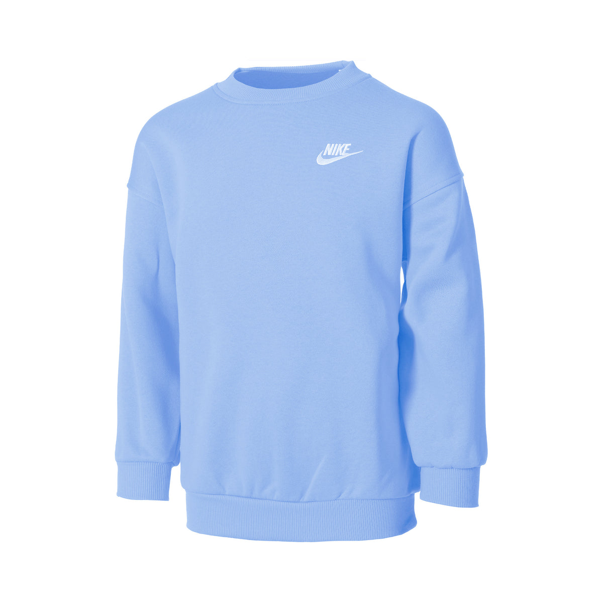 Nike Sportswear Club Fleece Oversized Crew Sweatshirt Girls - light blue, white