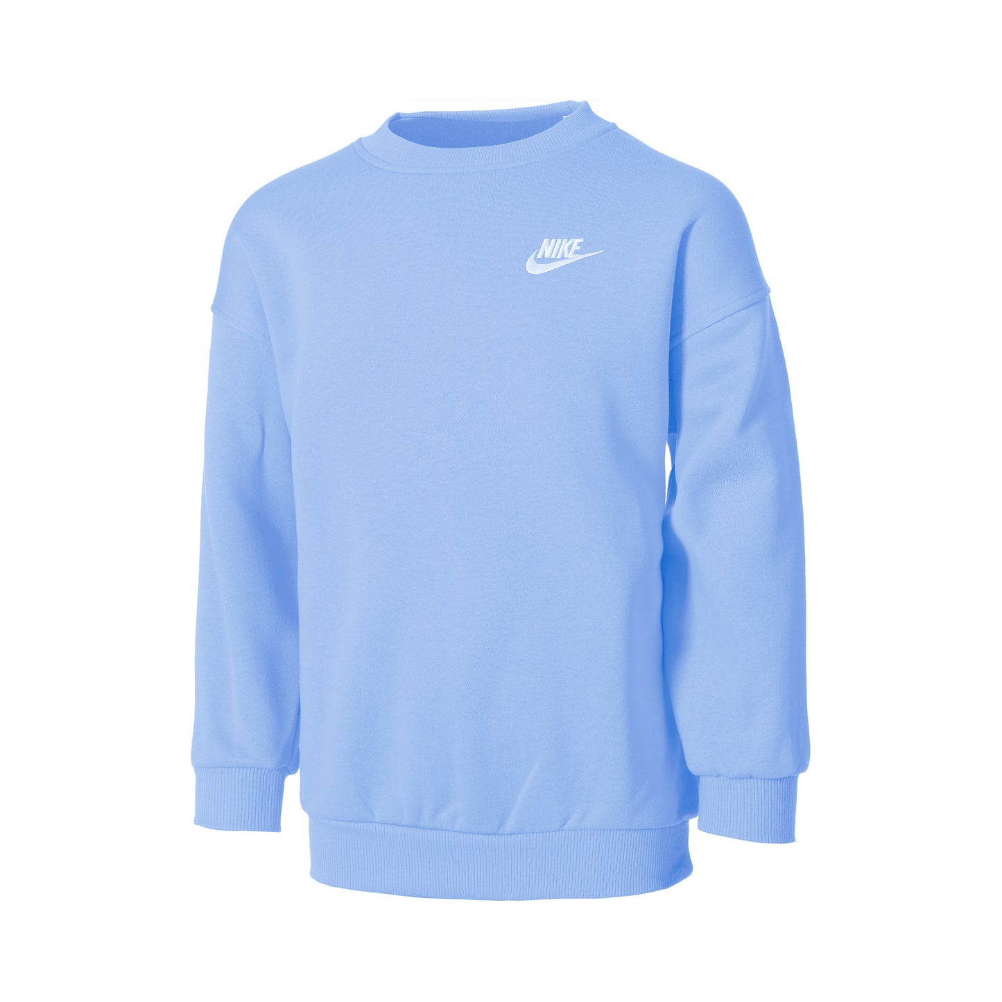 Nike Sportswear Club Fleece Oversized Crew Sweatshirt Girls - light blue, white