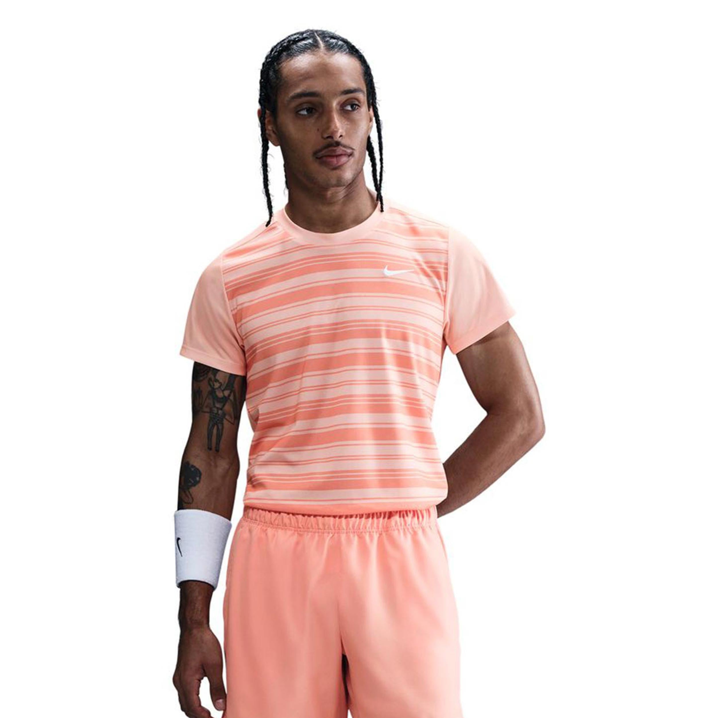 Nike Court Dri-FIT Victory Print T-Shirt Men-Coral