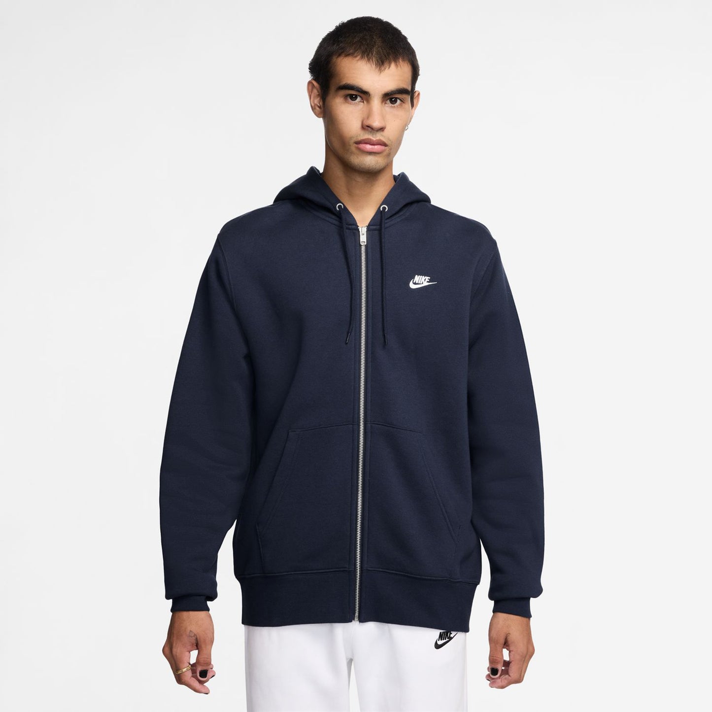 Nike Club Bb Full-Zip Zip Hoodie Men - dark blue,