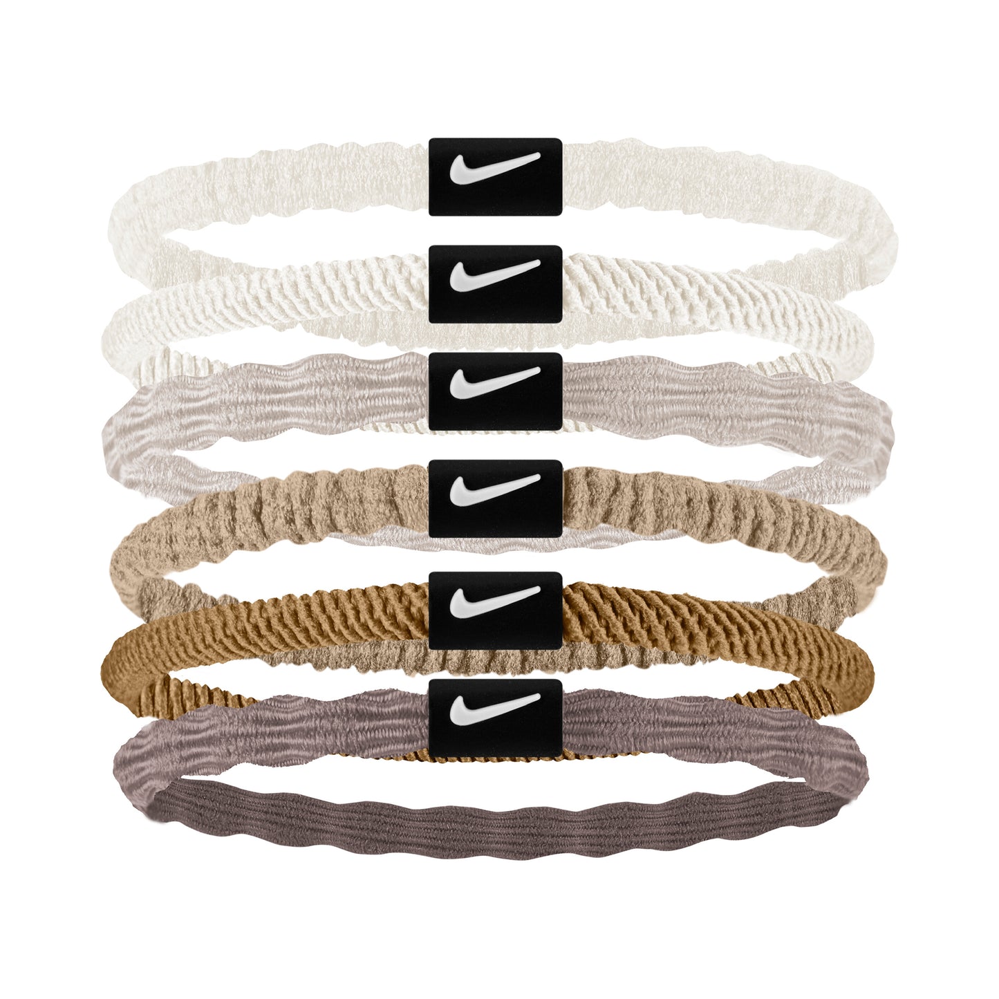 Nike Flex Haarband 6er Pack-Mehrfarbig,Sand