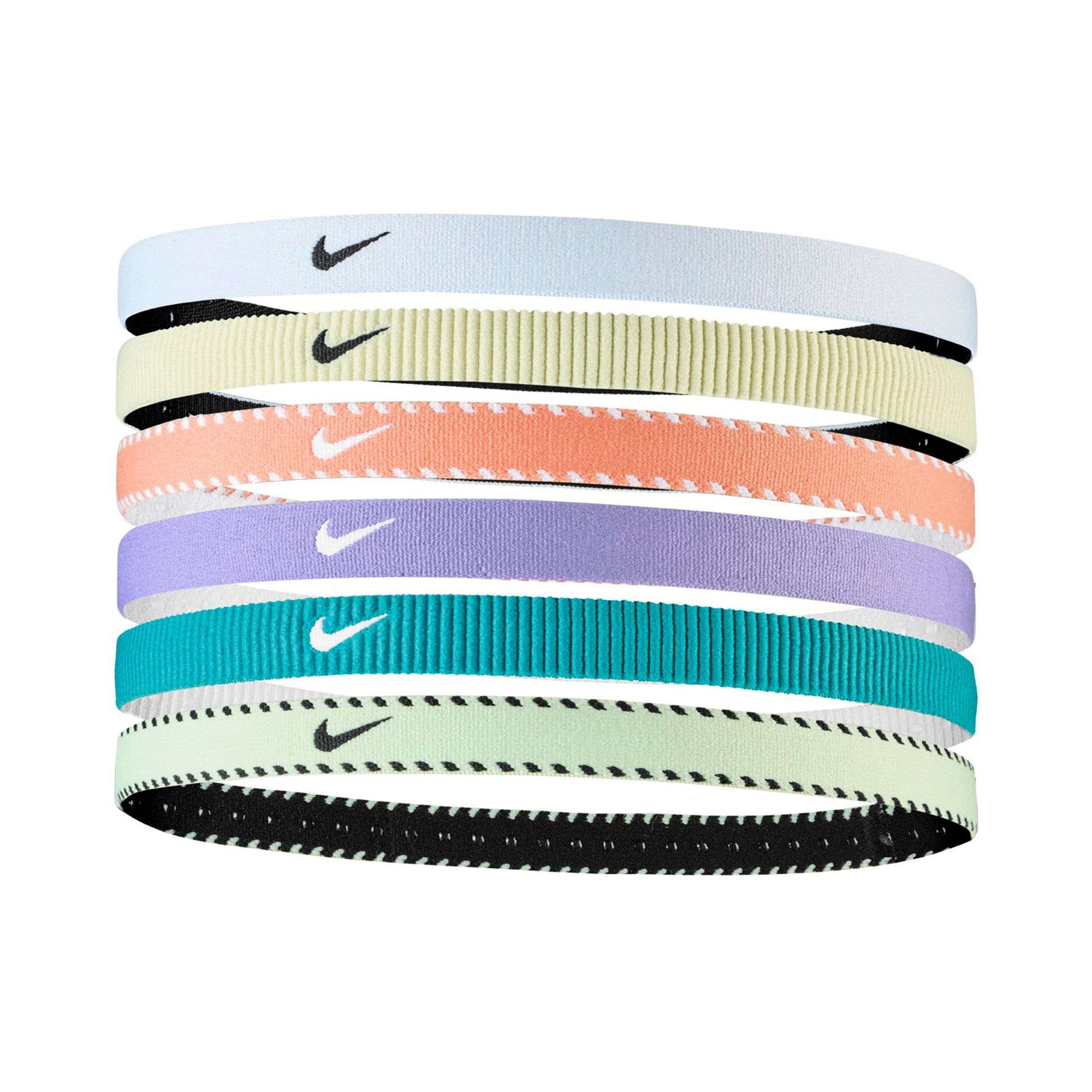 Nike Nike Flex Classic Haarband 6er Pack-Lila,Weiß