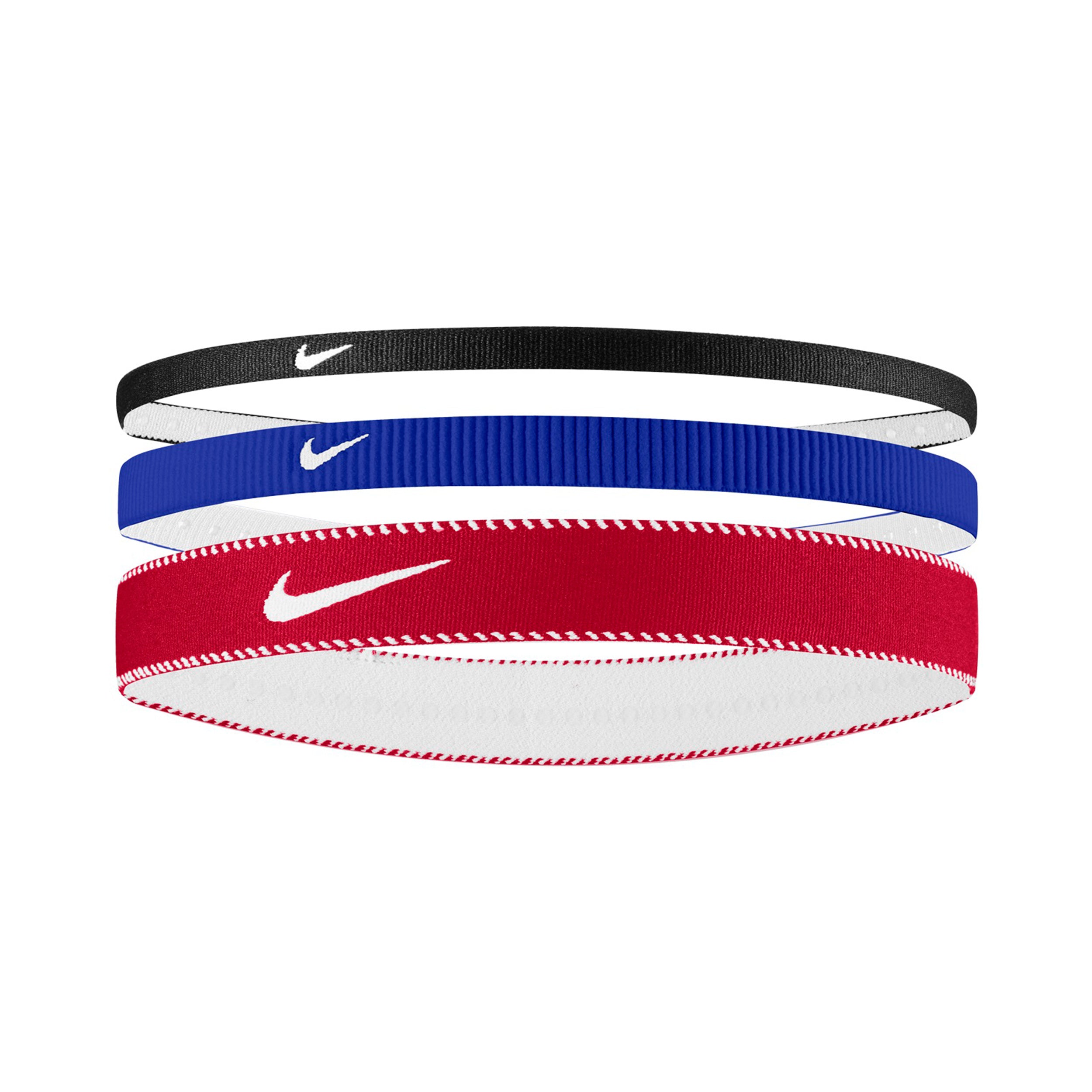 Nike Nike Flex Classic Mixed Haarband 3er Pack-Blau,Rot