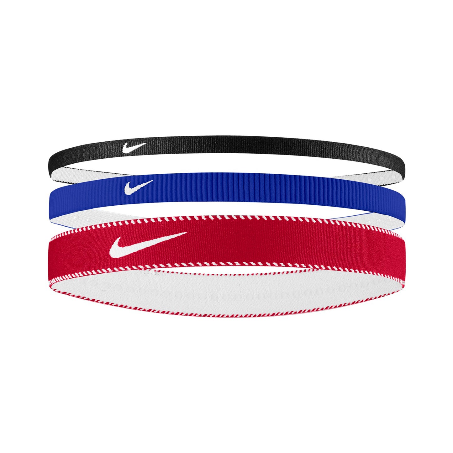 Nike Nike Flex Classic Mixed Haarband 3er Pack-Blau,Rot