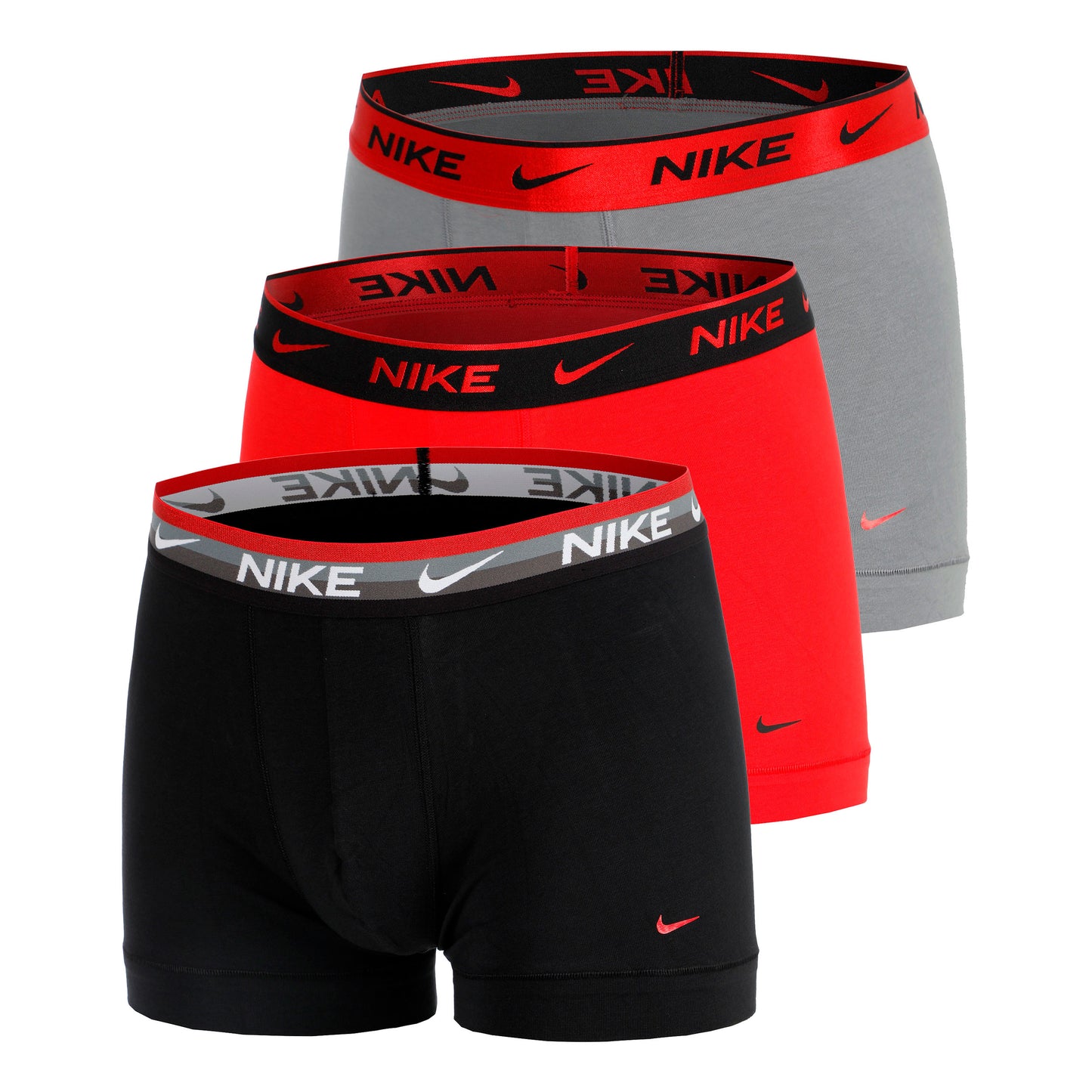 Nike Everyday Stretch Trunk Boxer Short 3er Pack Herren - schwarz, rot