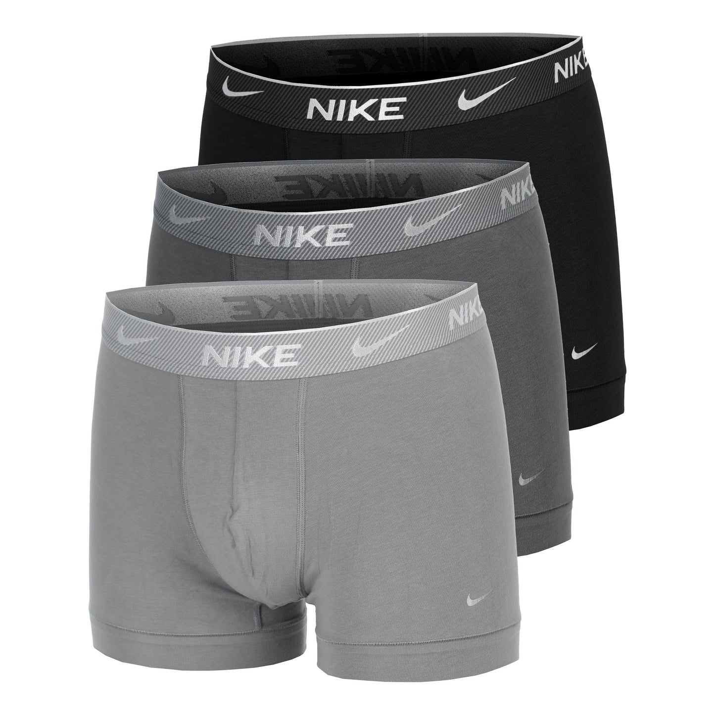 Nike Everyday Cotton Stretch Boxer Short Herren-Schwarz,Grau