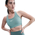 Swoosh Medium Support Sport-BH Damen-Salbei