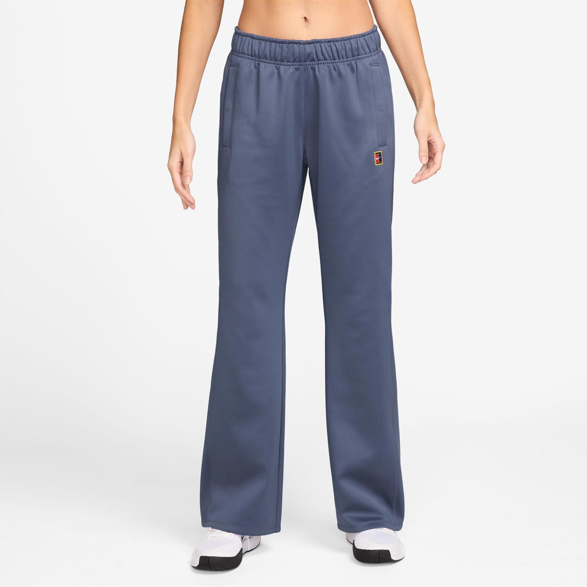 Nike Court Mid Rise Polyknit Heritage Training Pants Women-Blue Grey
