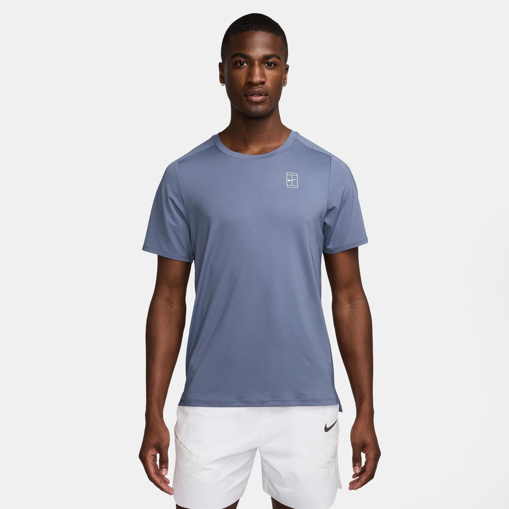 Nike Court Dri-Fit Advantage T-Shirt Herren-Blaugrau