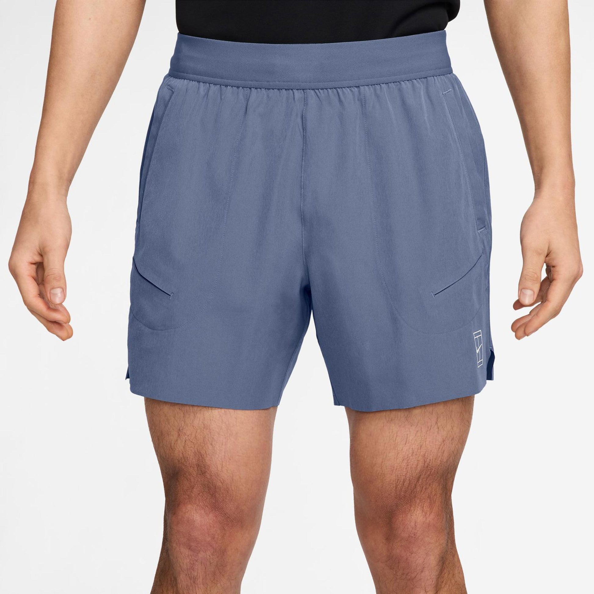 Nike Court Dri-Fit Advantage 6in Shorts Herren-Blaugrau,Weiß