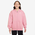Club Fleece Oversized Full-Zip Hoodie Girls-Pink
