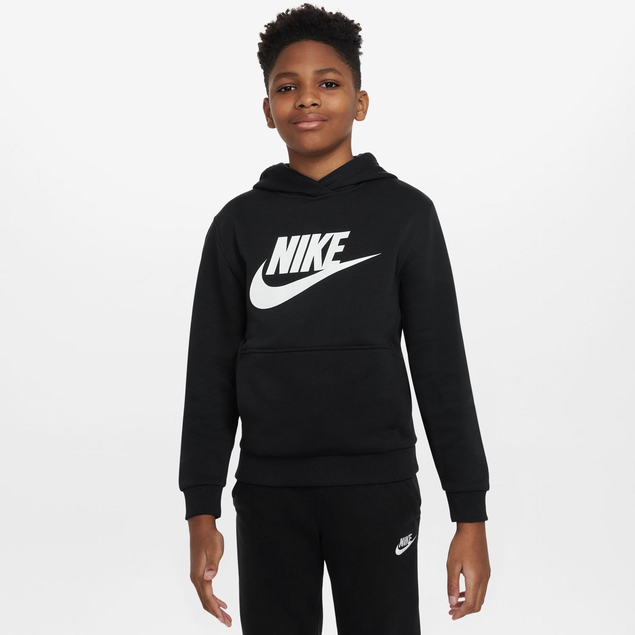 Nike Club Fleece Hoody Kinder-schwarz
