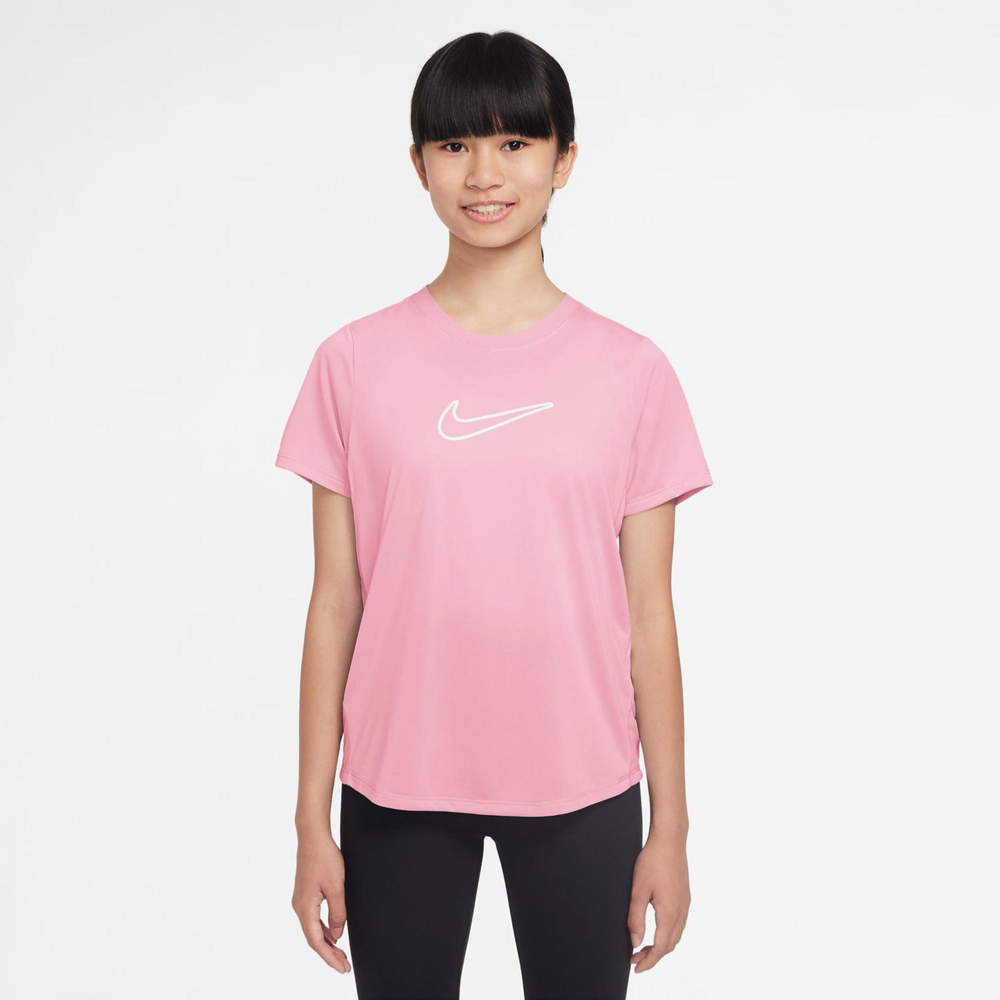 Nike Dri-Fit One T-Shirt Mädchen-Rosa,Weiß