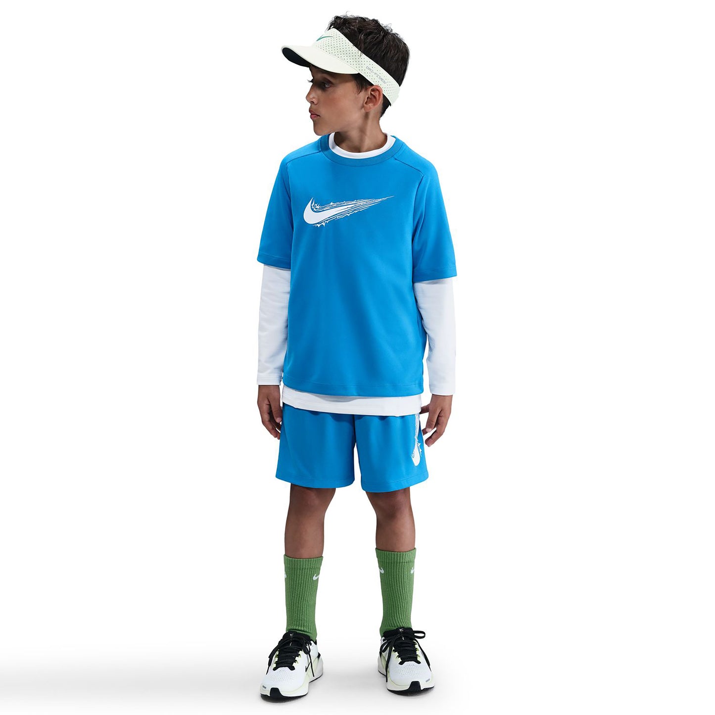 Nike Dri-Fit Multi T-Shirt Kinder-Blau