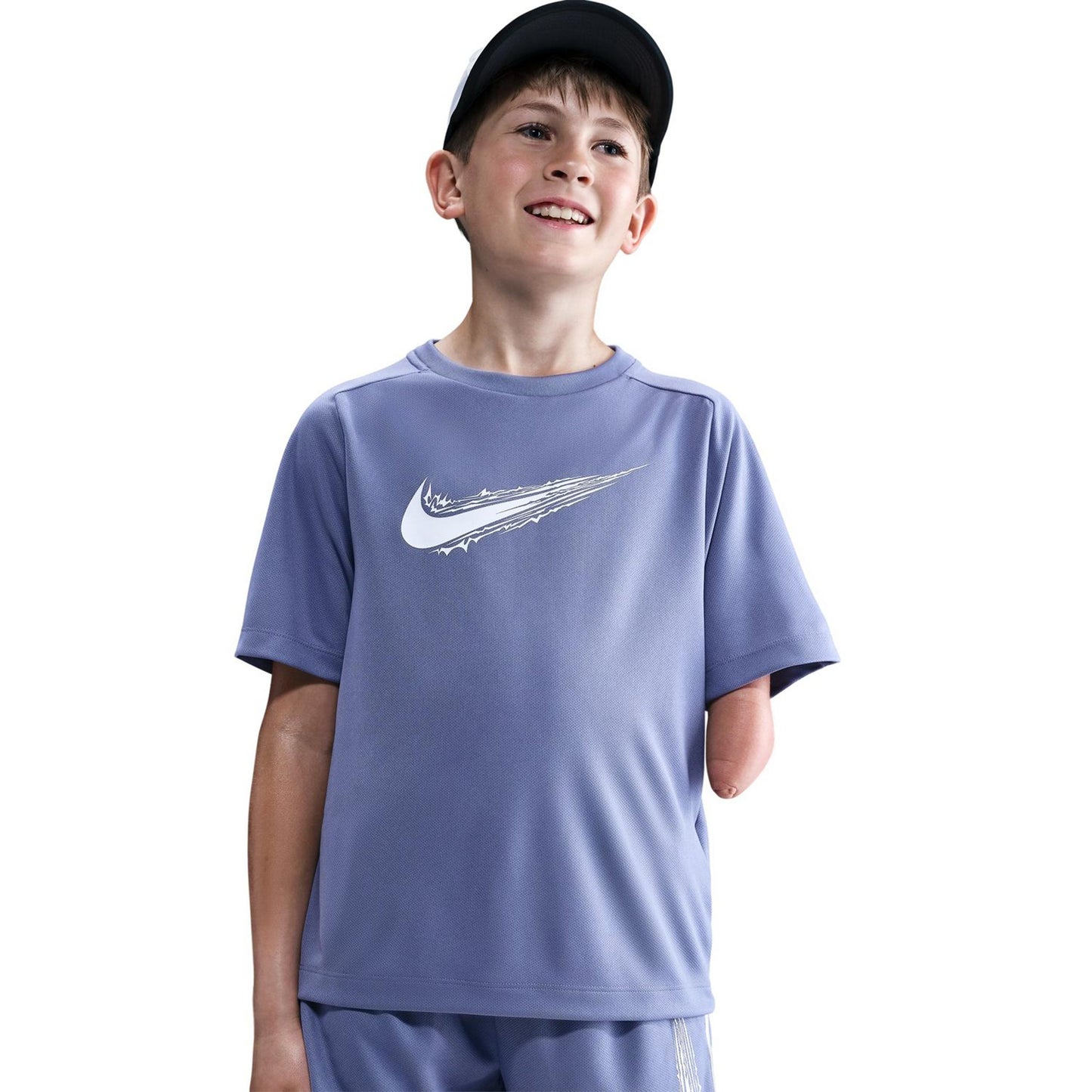 Nike Dri-Fit Multi T-Shirt Kinder-Blaugrau